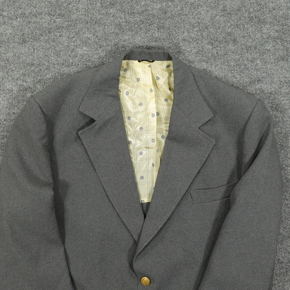 Vintage The‎ Classic Collection Sport Coat Mens 48 Gray Two Button Sears Blazer